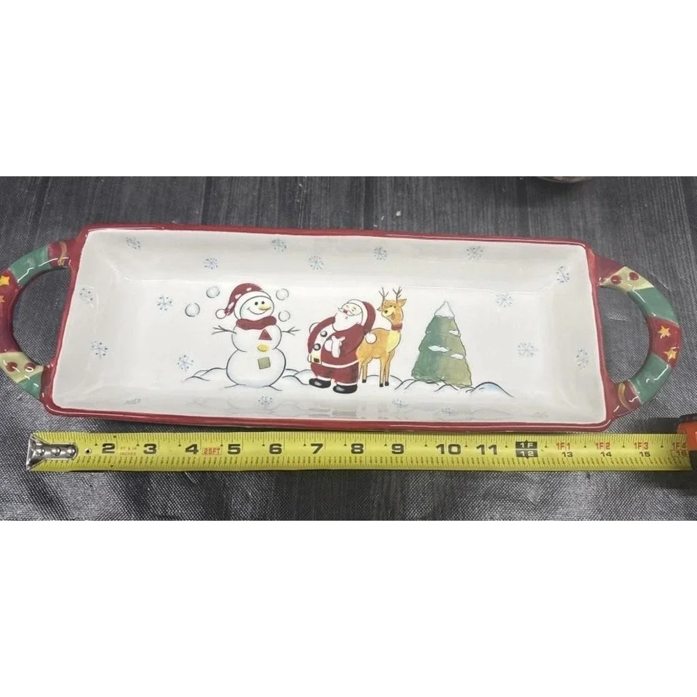 Tabletops Gallery‎ Winterland Christmas Chip and Dip Serving Tray and Bowl Set